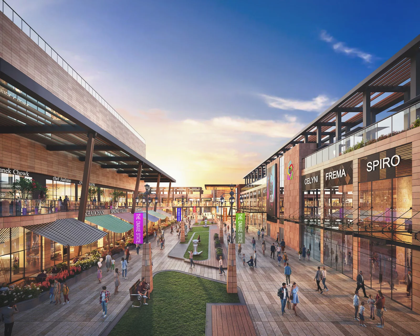Omaxe State retail streetscape visual